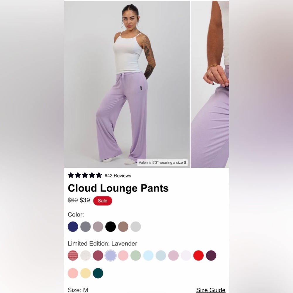 Comfrt Cloud Lounge Pants Size M